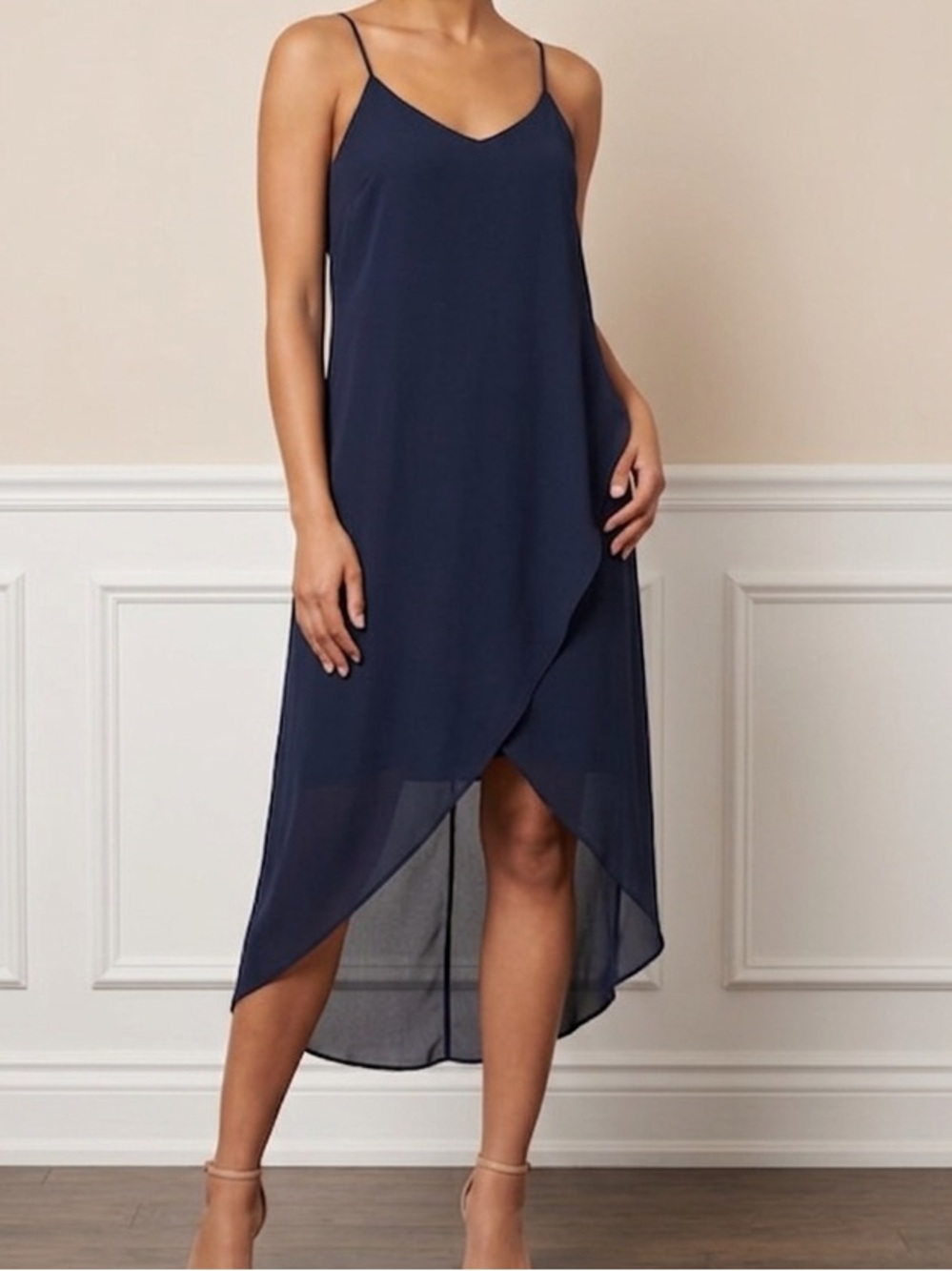 H&M Spaghetti-Strap Chiffon Dress